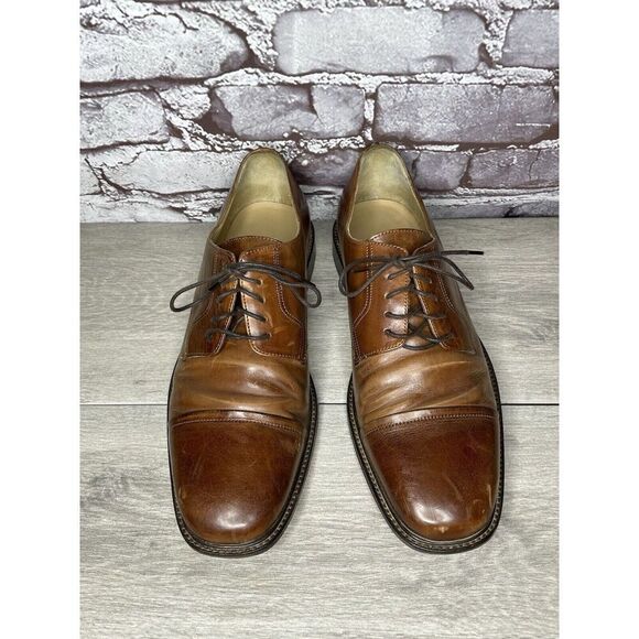 Johnston Murphy J. Murphy Brown Leather Cap Toe Oxford Dress Shoes Men Sz 10M US main image 15